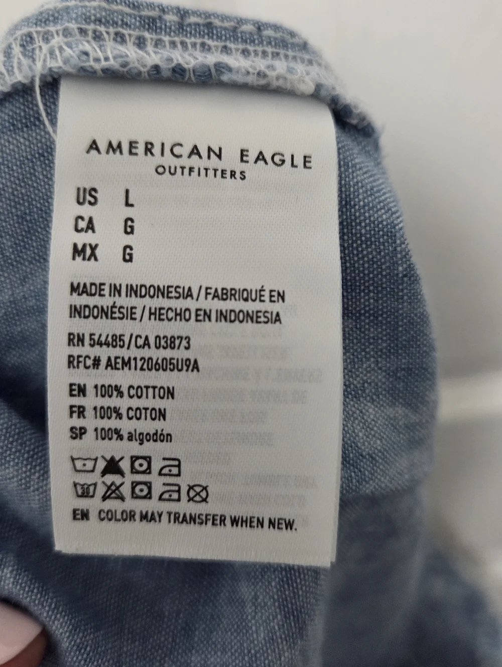 American Eagle Blue Tropical Print Pull-On Cotton Women Beach Shorts Size Large - Picture 10 of 12